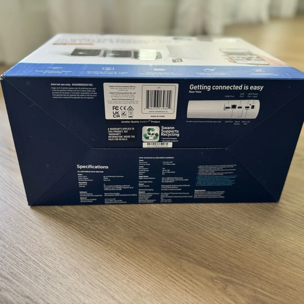 4K Wireless Security Kit with 64GB Local Storage - White